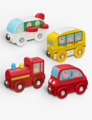 PEPPA PIG Wooden adjoining mini vehicle assorted toy