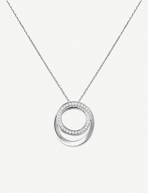 CARTIER：Étincelle de Cartier 18 克拉白金和 0.14 克拉明亮切割钻石项链