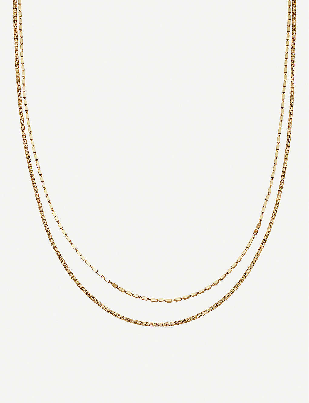 MISSOMA - Box link double chain 18ct gold vermeil on sterling silver ...