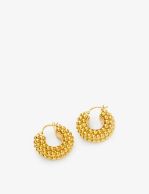 Shop Missoma Women's Gold Baya 18ct Yellow Gold-plated Vermeil Hoop Earrings