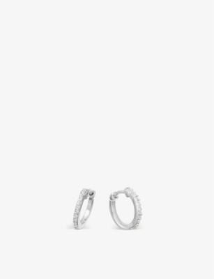 MISSOMA: Sterling silver and crystal pavé hoop earrings
