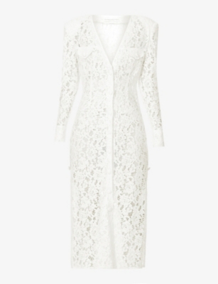 alessandra rich white lace dress