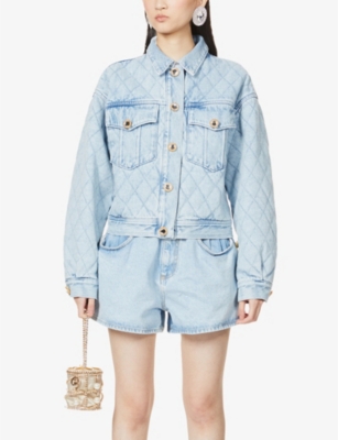 ALESSANDRA RICH Quilted denim jacket Selfridges