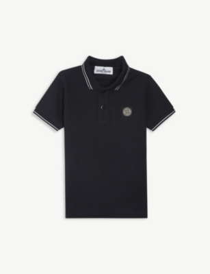 stone island polo shirt black