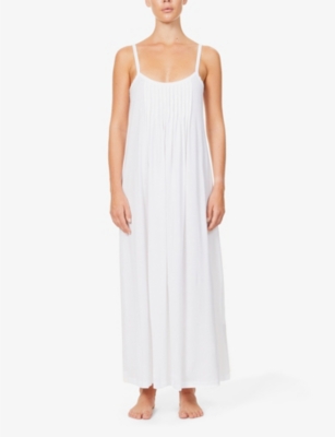 HANRO - Juliet pleated sleeveless cotton nightdress