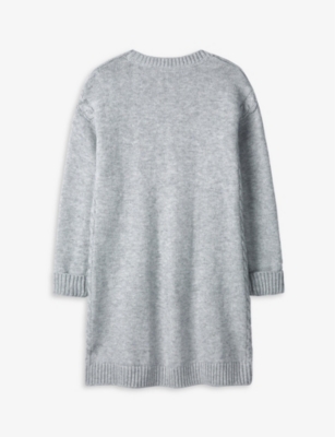 THE LITTLE WHITE COMPANY: Cable knitted dress 1-6 years