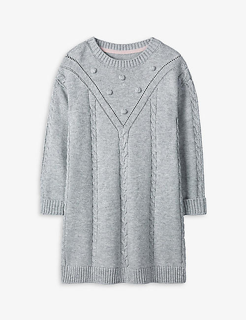 THE LITTLE WHITE COMPANY: Cable knitted dress 1-6 years