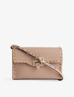 Valentino garavani 'Rockstud' crossbody bag Beige Leather ref