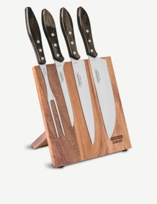 stainless steel knife block set