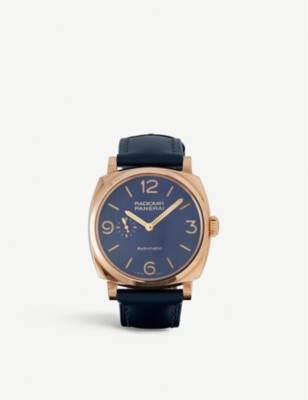 Shop Panerai Men's Blue Pam00695 Radiomir Base Logo Polished Steel Watch