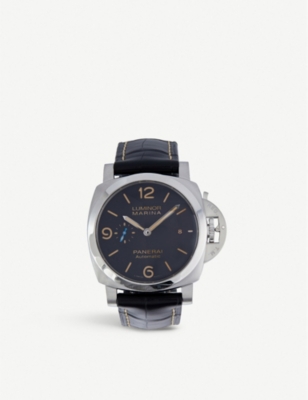 PANERAI PAM01312 Luminor Marina stainless steel and leather