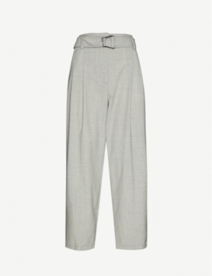 tapered wool trousers