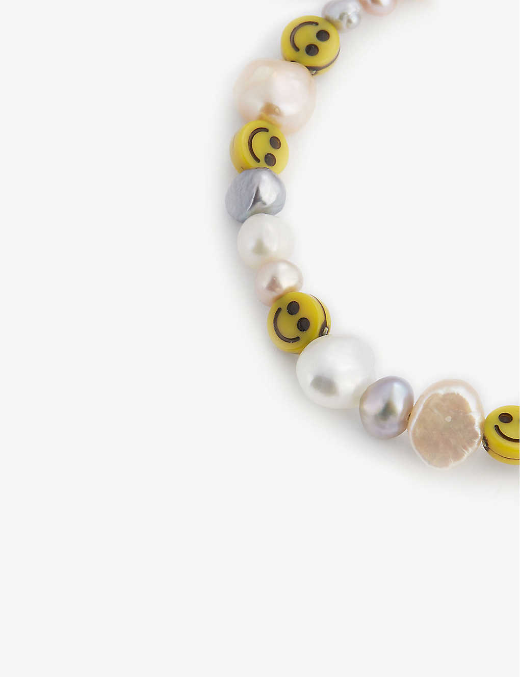 WALD BERLIN SMILEY DUDE SMILEY DUDE PEARL AND GLASS BRACELET