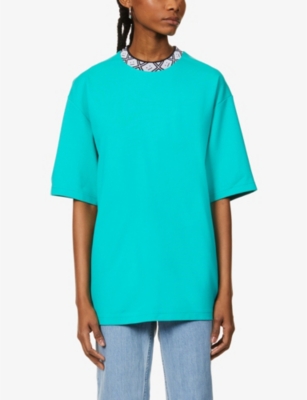 Acne Studios Eternal Contrast Trim Jersey T Shirt Selfridges Com