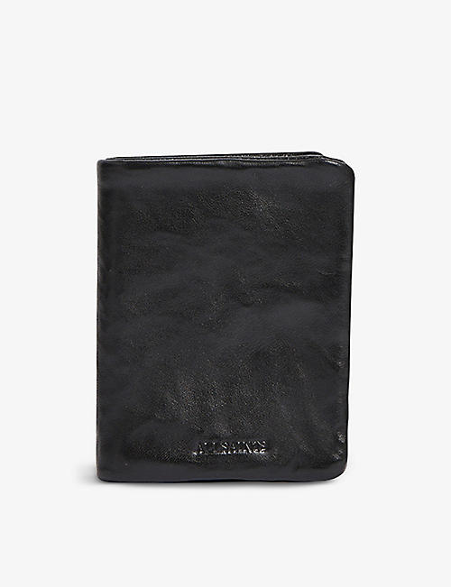 ALLSAINTS: Bartlett logo-debossed leather wallet