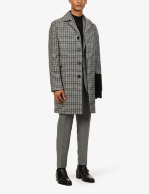 mens check wool coat