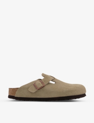 BIRKENSTOCK: Boston buckle-embellished suede sandals