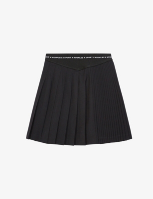 mini pleated skirt wool