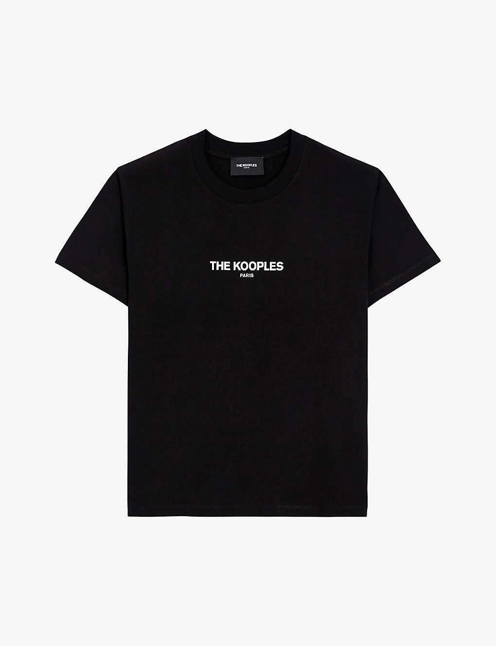 The Kooples Brand-print Cotton-jersey T-shirt In Bla01