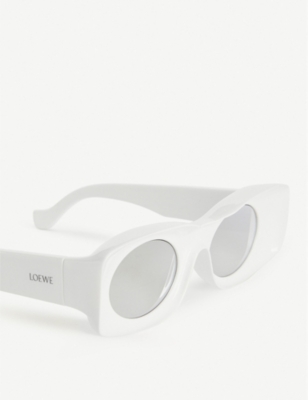 LOEWE: Loewe x Paula’s Original rectangular-frame acetate sunglasses