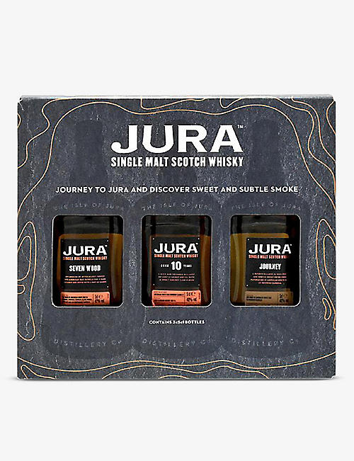 WHISKY AND BOURBON: Jura and Journey malt whisky and beer gift set with glass