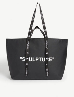 Off-White c/o Virgil Abloh Canvas Commercial Tote Bag Off White/black