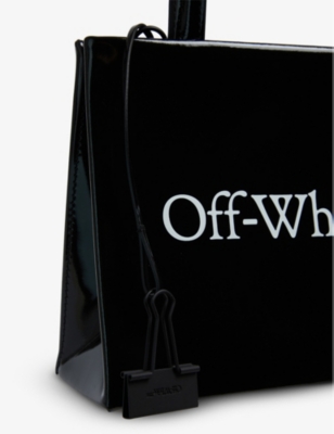 white patent leather bag