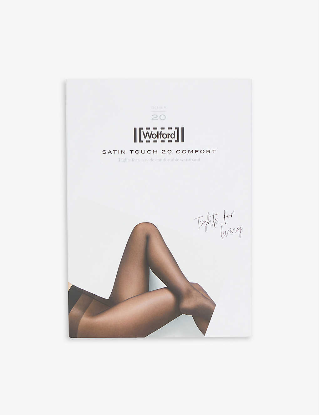 Wolford Satin Touch 20 Brand-woven Tights In Caramel
