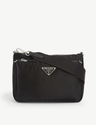 PRADA: Branded nylon cross-body bag