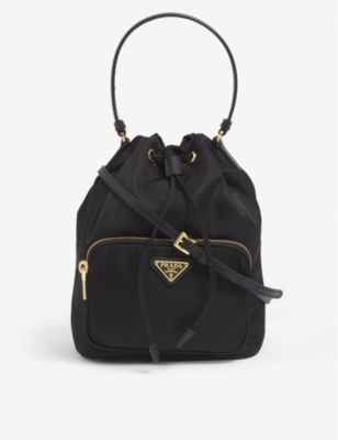 PRADA Branded nylon bucket bag Selfridges