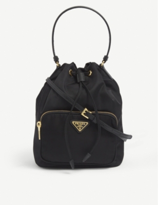 prada nylon bucket bag