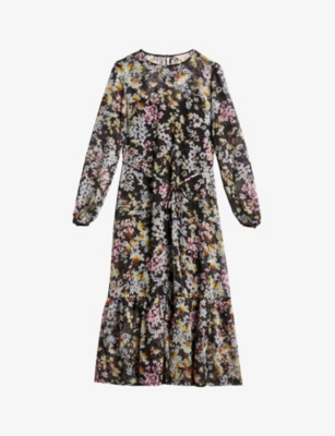 ted baker black flower dress