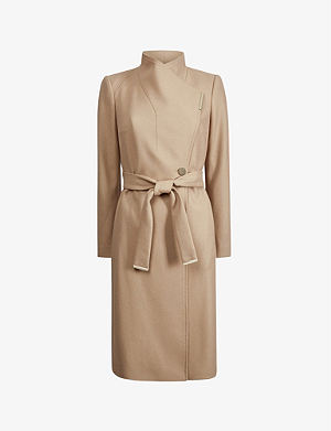 Fashion Coats Between-Seasons Coats SheIn Between-Seasons-Coat natural white-light grey flecked casual look 