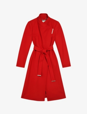 Midi wrap outlet coat