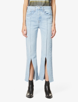 Rag Bone Rag Bone X Bonum Japan Maya Straight Leg High Rise Jeans Selfridges Com