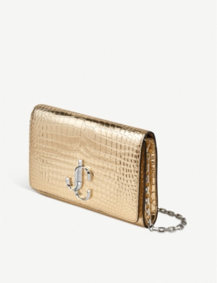 jimmy choo gold clutch