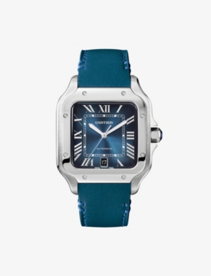 Men's santos de shop cartier stainless steel