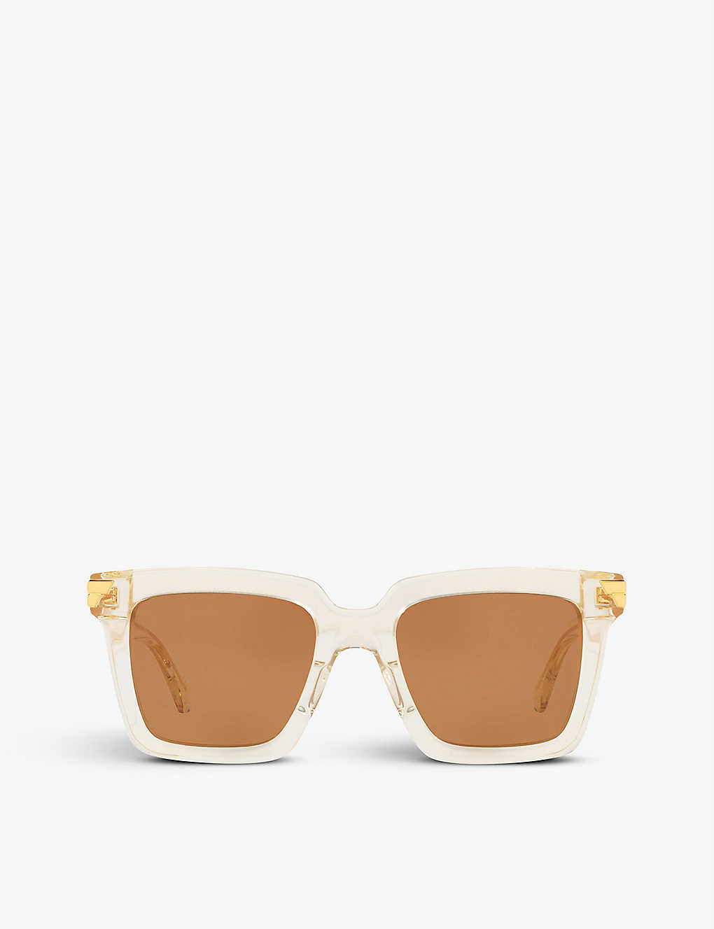 Shop Bottega Veneta Womens Brown Bv1005s Square-framed Acetate Sunglasses