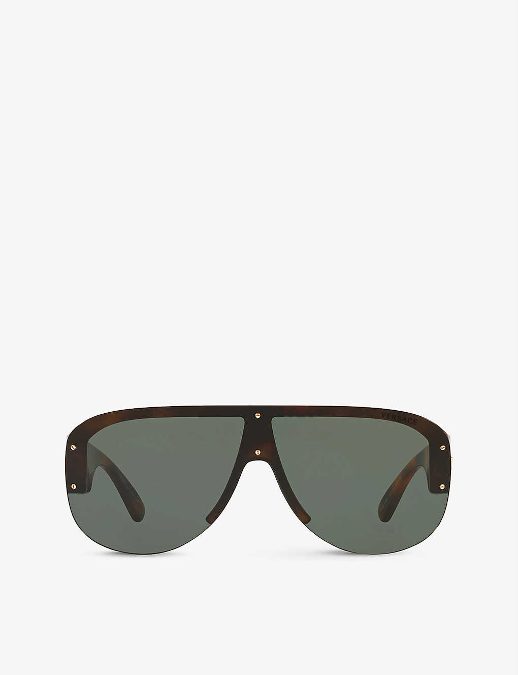 Versace Ve4391 Round-frame Sunglasses In Brown