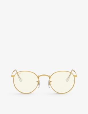 clear round ray bans