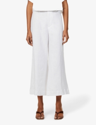 Faithfull The Brand Lissandra Wide Leg Pants White Linen