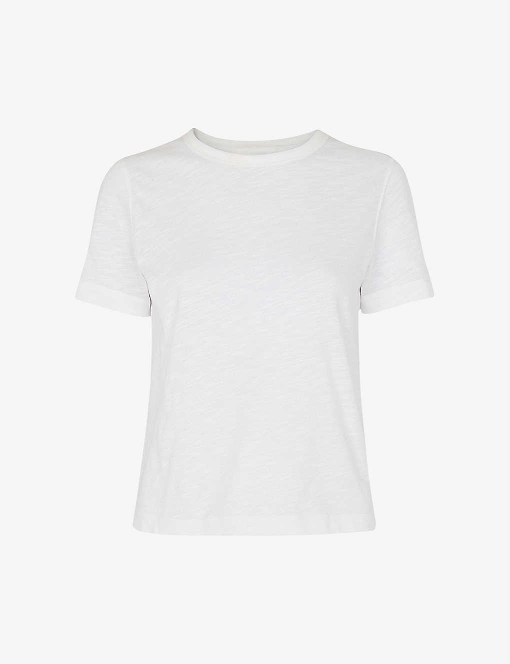 Shop Whistles Women's White Emily Ultimate Relaxed-fit Cotton T-shirt