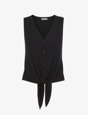 whistles v neck rib wool sweater