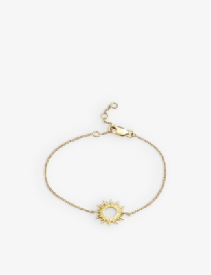 RACHEL JACKSON: Electric Goddess 22ct gold-plated sterling silver sunburst bracelet