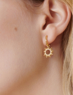 RACHEL JACKSON: Eternal Sun 22ct gold-plated sterling silver earrings