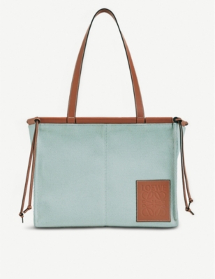 teal tote bag