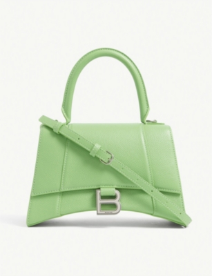 BALENCIAGA Hourglass small leather top handle bag Selfridges