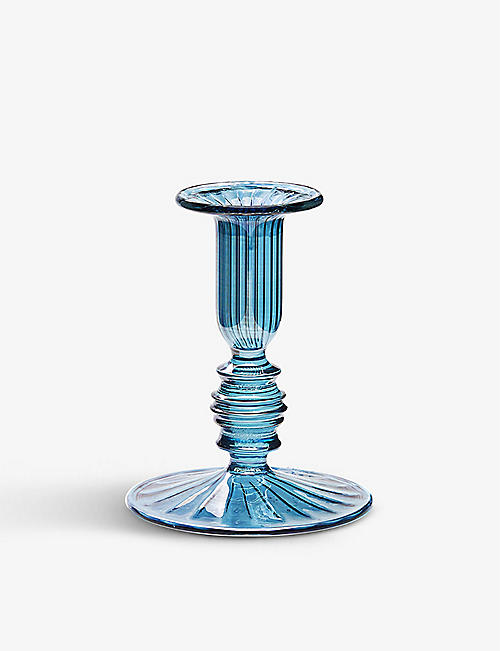 ANNA + NINA: Ocean glass candle holder 11cm