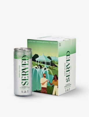 SERVED: Served lime-infused hard seltzer pack of four x 250ml