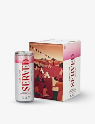 READY TO DRINK - Served raspberry-infused hard seltzer pack of four x ...